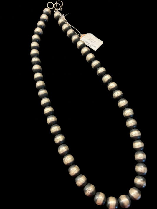 10 mm 20" Sterling Silver Beads